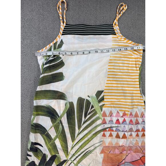 Prana Selene Tropical Floral Print Max Tank Dress Vacation Beach Resort Medium - Picture 7 of 10